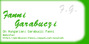 fanni garabuczi business card